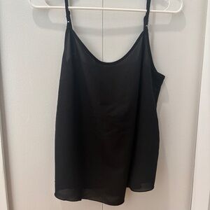 Le Château Black Chiffon Cami | Women’s Medium | Adjustable Straps